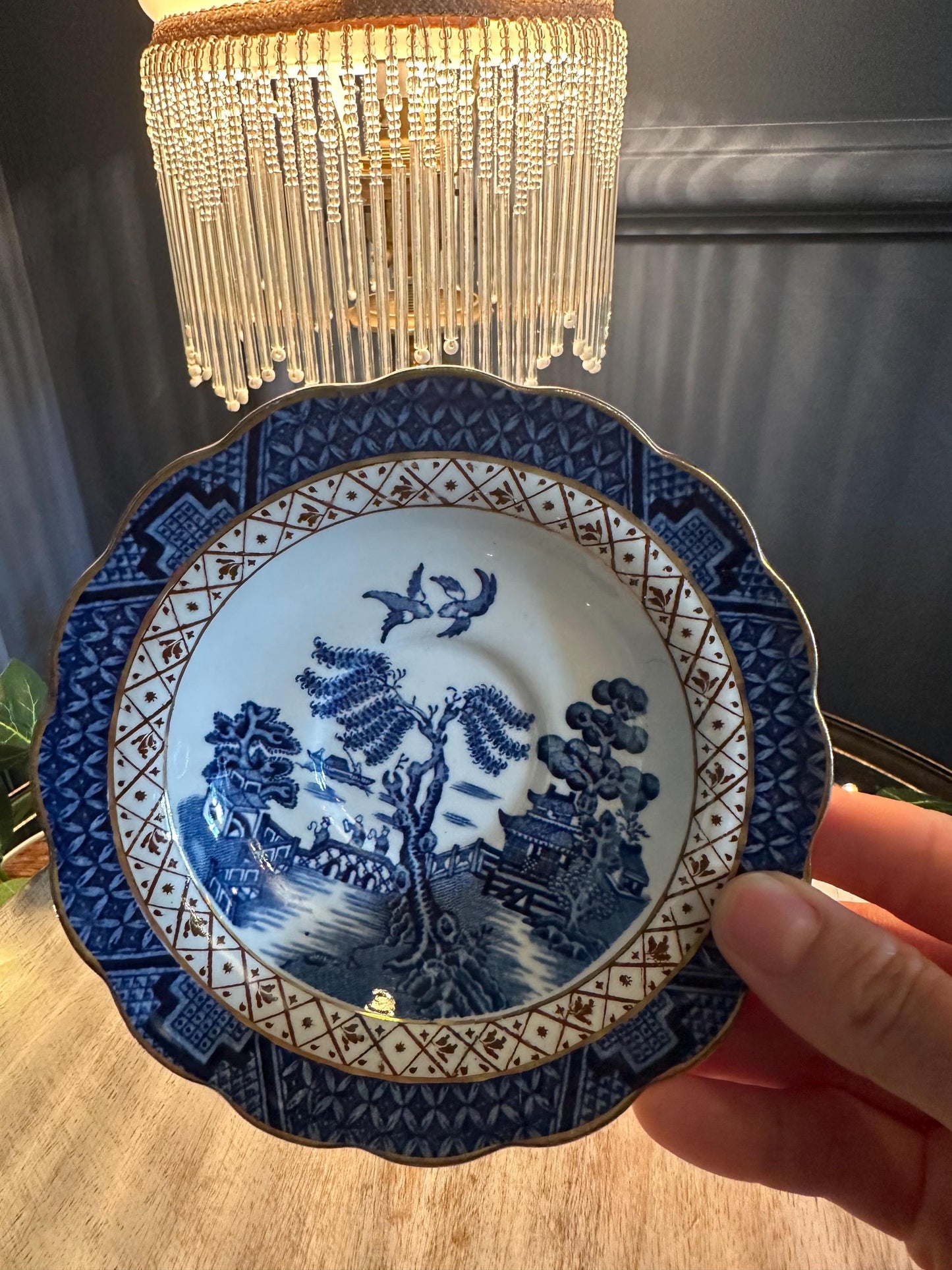 Vintage Booths “Real Old Willow” Tea Cup & Saucer – Blue Willow Transferware, Made in England, Blue White China, Collectible Teacup Set