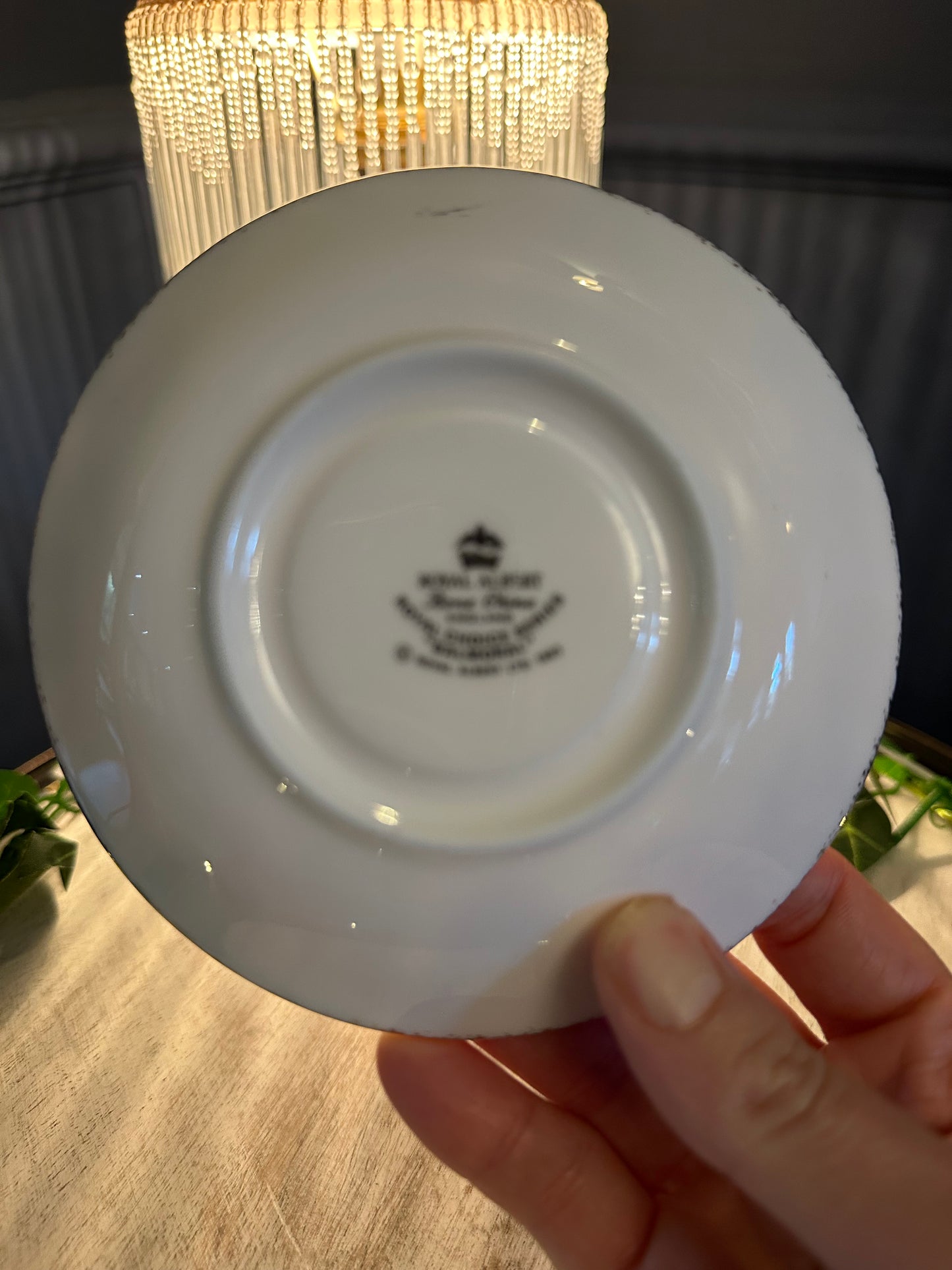 Royal Albert Bone China Teacup & Saucer – Royal Choice Series – Pink Floral Gold Trim – England