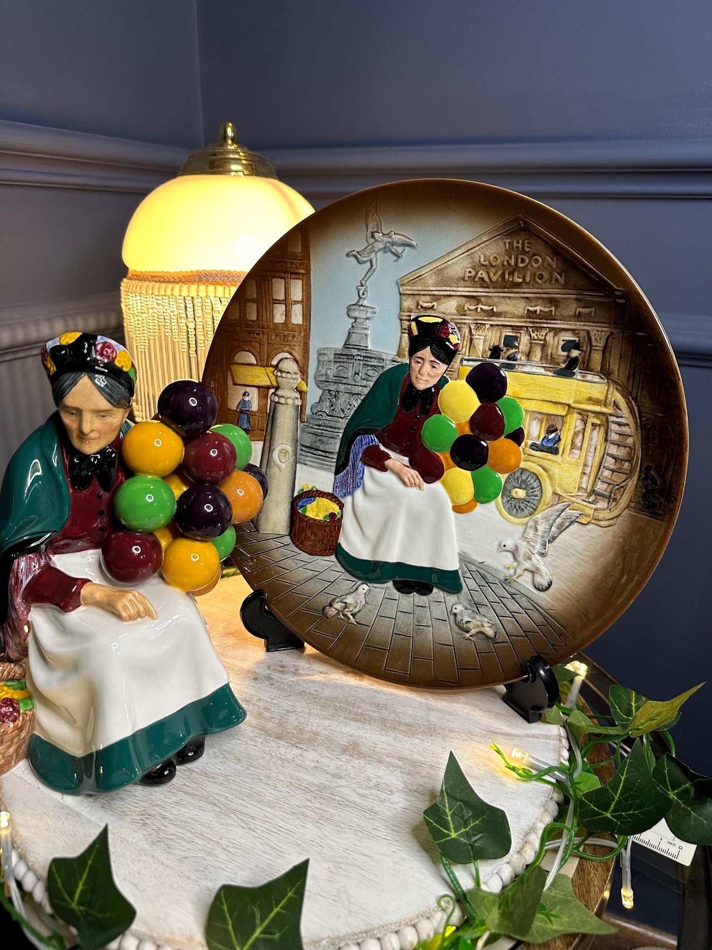 Royal Doulton "The Old Balloon Seller" Plate: Vintage London Scene Collector's Edition