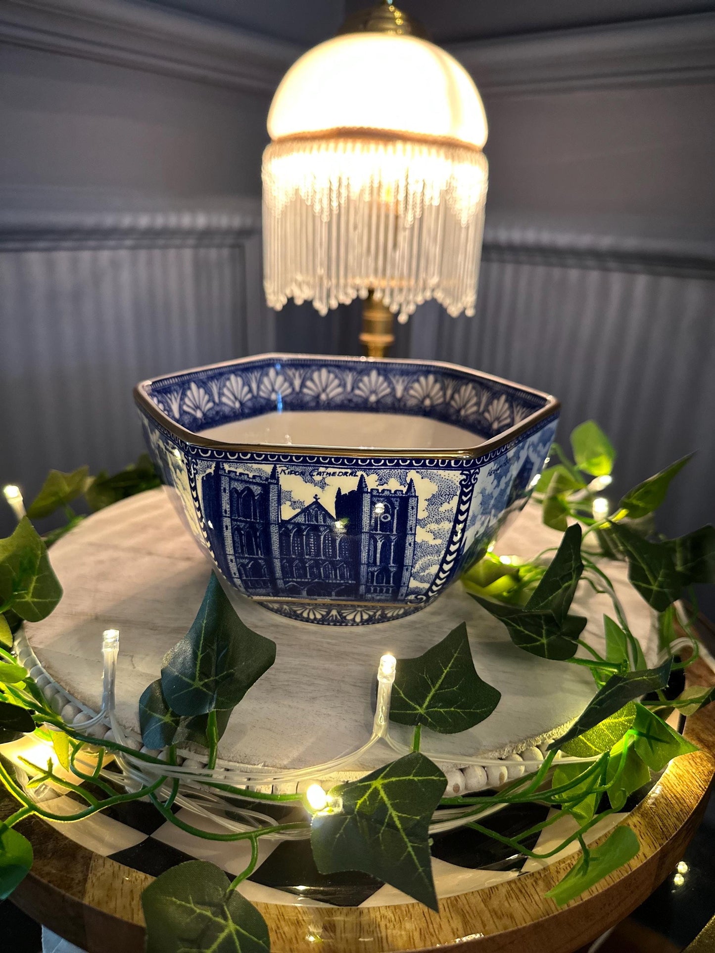Vintage Ringtons Blue & White Transferware Bowl by Wade Ceramics – English Heritage Collectible, Newcastle-on-Tyne, British Pottery, Tea Mer