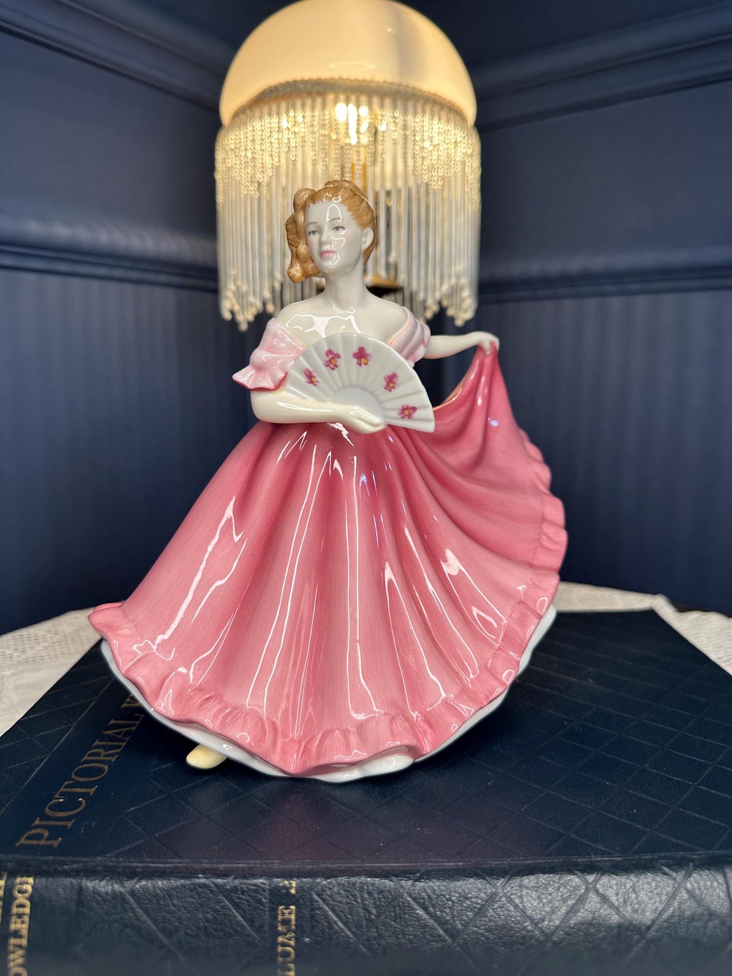 Royal Doulton Elaine Figurine HN 4865 Pretty Ladies Pink Dress Bone China Lady Vintage Collectible Gift England