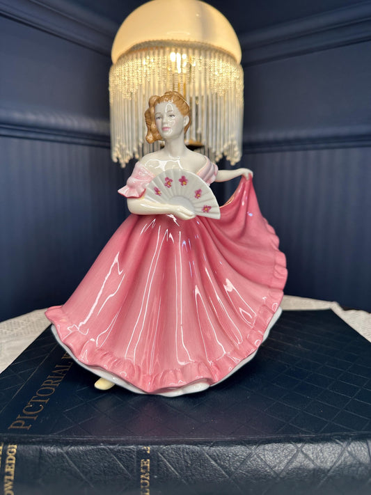 Royal Doulton Elaine Figurine HN 4865 Pretty Ladies Pink Dress Bone China Lady Vintage Collectible Gift England